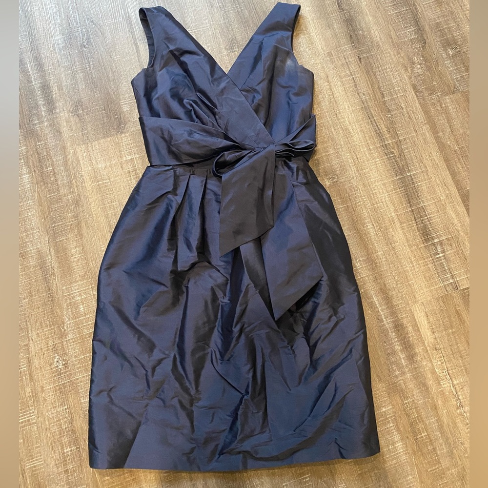 ALFRED SUNG Navy Blue Sleeveless Dress